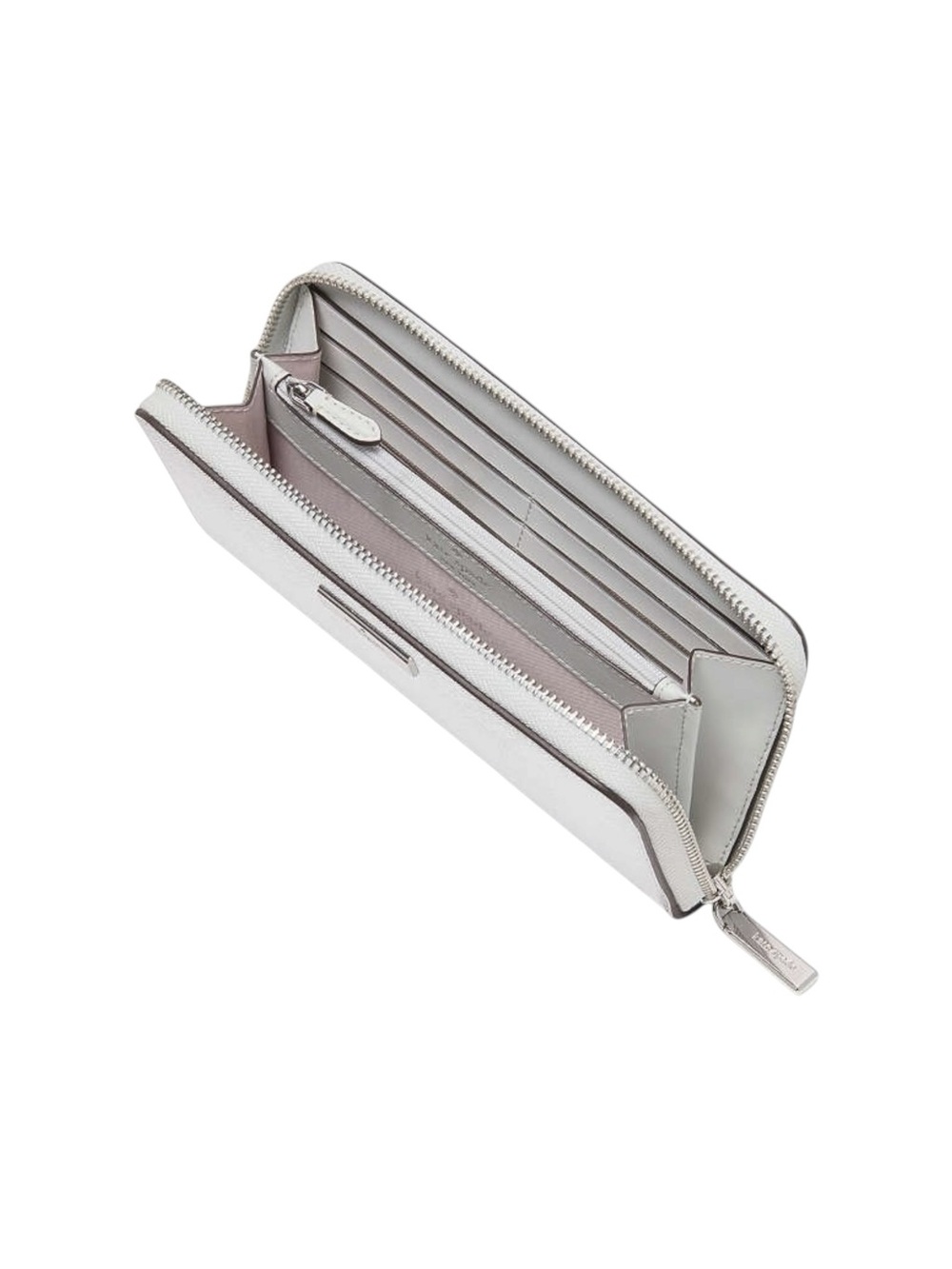 Kate Spade Kenzie Boxed Metallic Large Continental Wallet Lunar Light Silver NWT - Picture 4 of 4